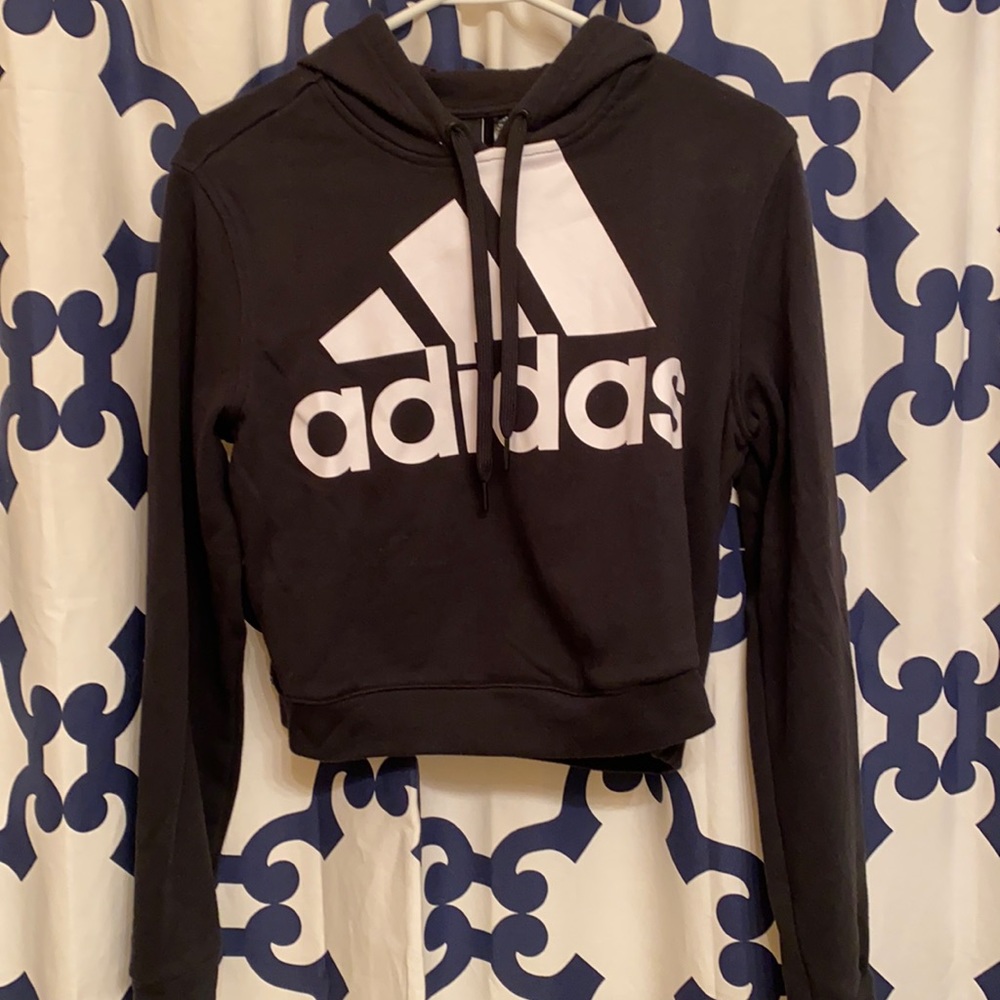 Adidas hooded crop sweatshirt
